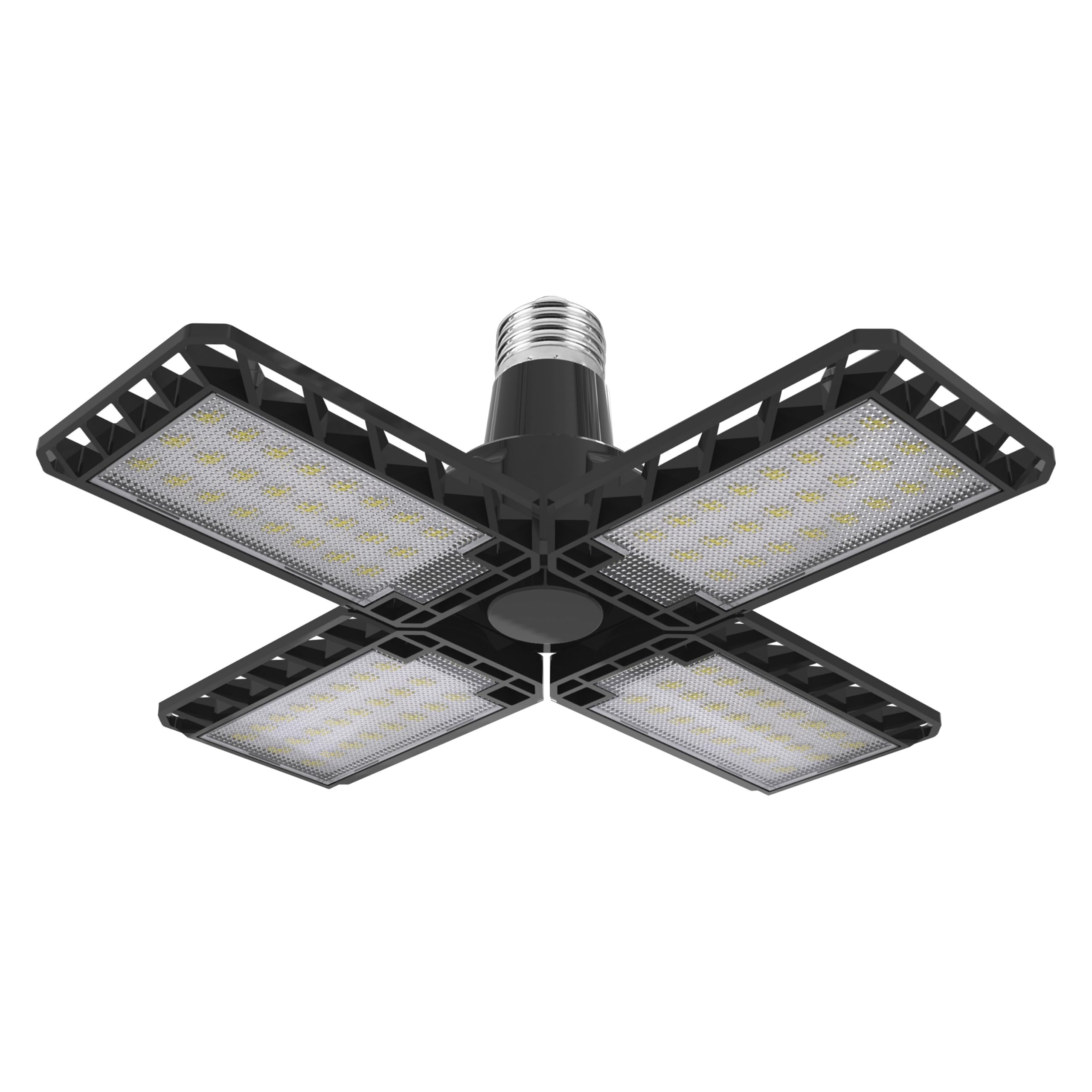Osram Highbay Blade Ceiling Light, Black, Plastic, with Adjustable Light Blades, Offers 23 W or 2350 lm in Neutral White with 4000 K, E27 Thread, Diameter 231 mm, IP20