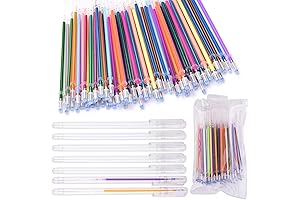 WXJ13 Gel Pens Refills: 100 Pcs for Metallic, Neon, and Pastel Writing Enjoyment