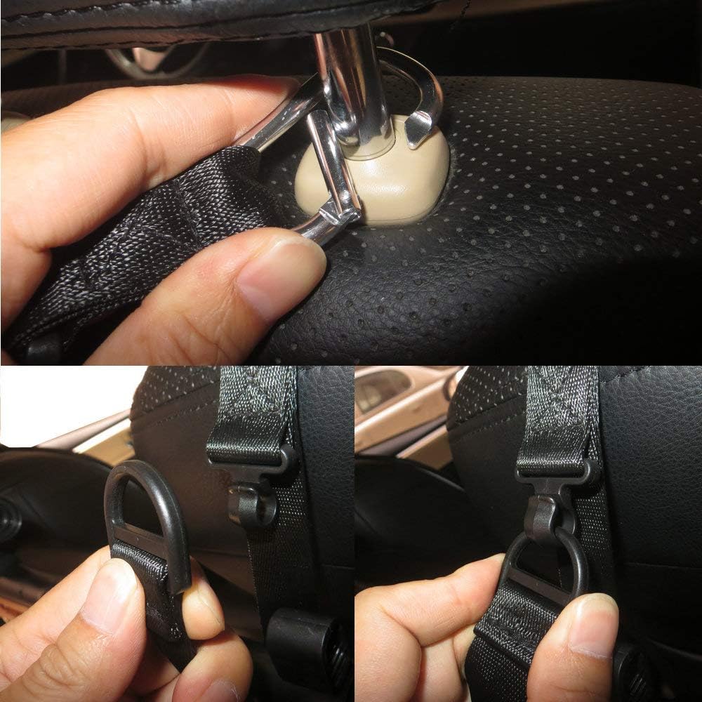 1 Pairs Vehicle Headrest Gun Rack Fit Car Seat Headrest Sling - Shotguns, Rifles, Bows Holder,Fishing Poles,Baseball Bat,Purses and Grocery Bags