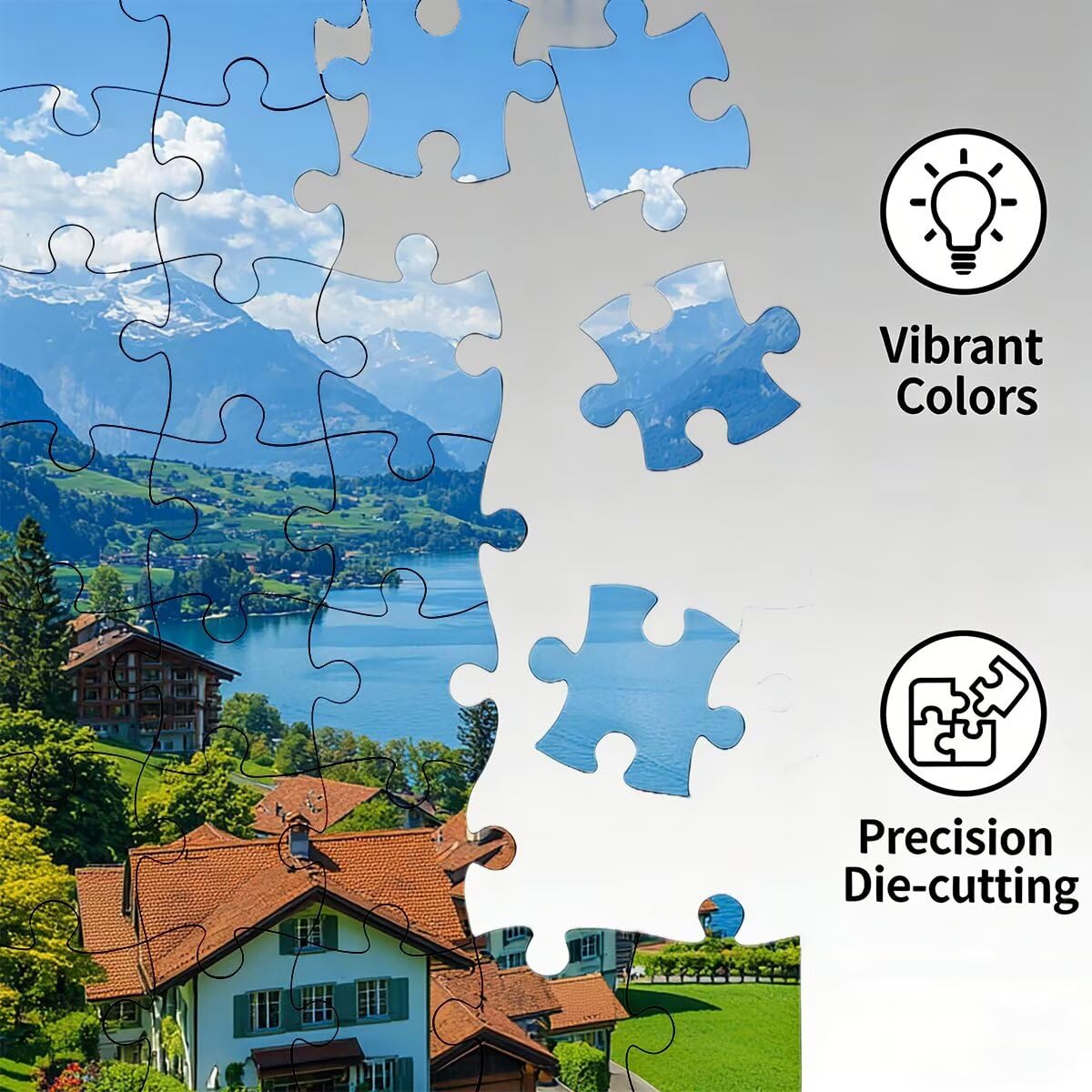 Puzzle 1500 elementów krajobrazu, puzzle natura dla dorosłych, klasyczne puzzle gry edukacyjne do aktywności rodzinnej, najwyższej jakości drewniane puzzle z pudełkiem na prezent dla mężczyzny