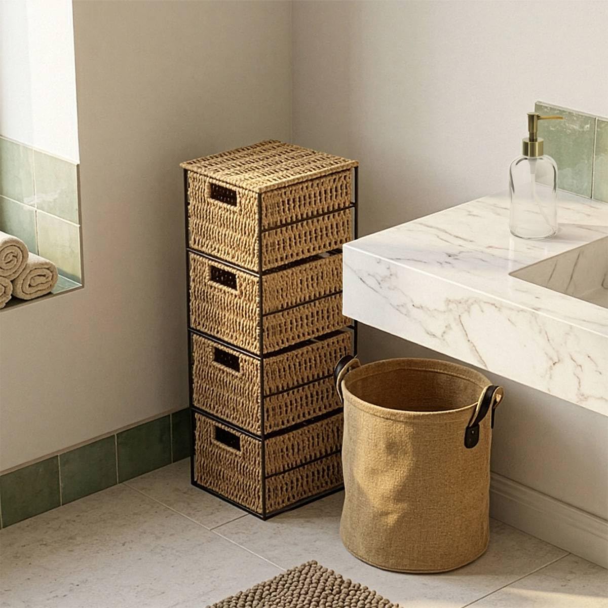 Tendance - Armadietto in metallo a 4 cassetti in carta - naturale