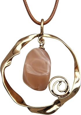 Boho Necklaces for Women Long Wooden Pendant Vintage Necklace Sweater Chain Necklace Handmade Jewelry