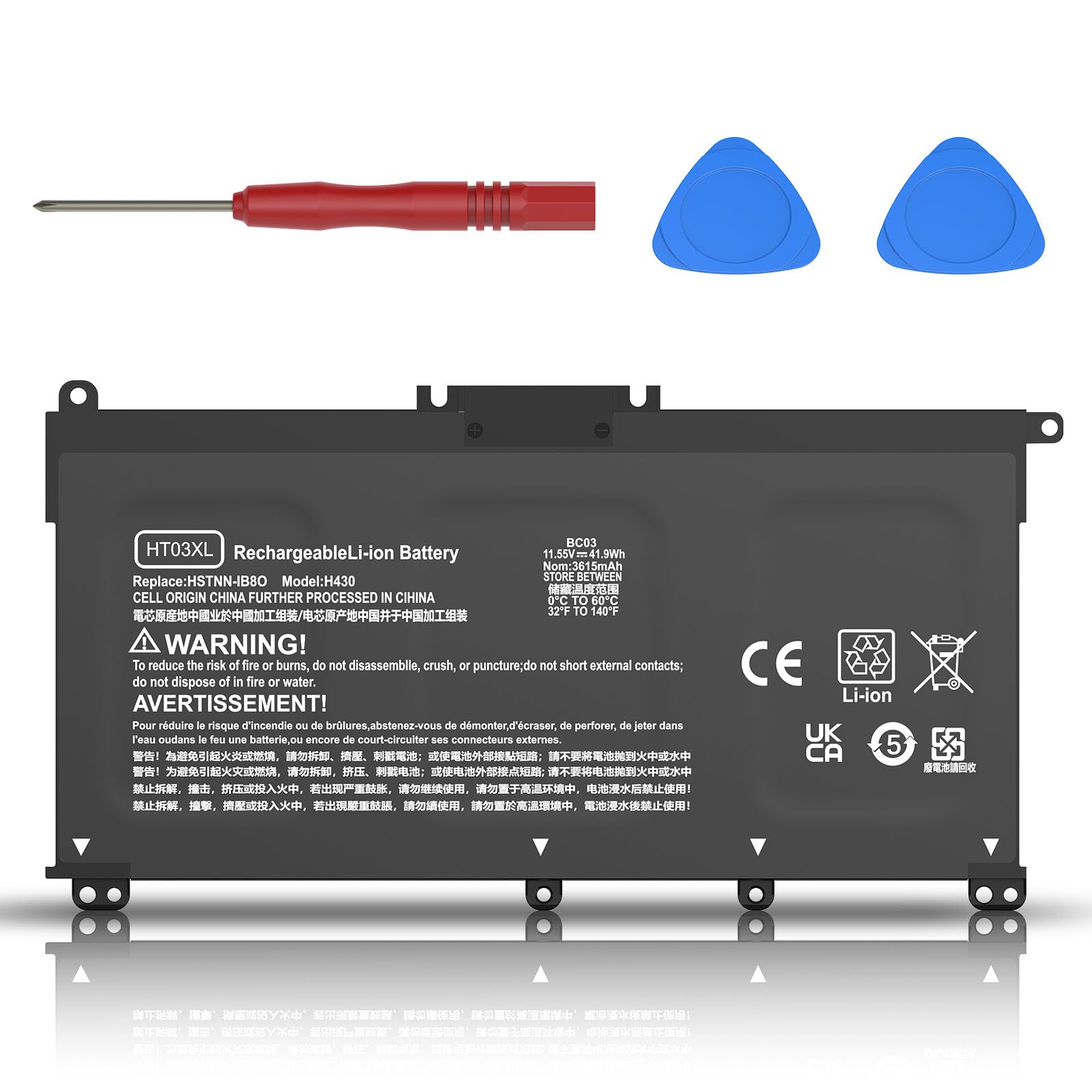 Hafiuege HT03XL TF03X Batería Compatible con Portátil HP Pavilion 14-DK 14-DF 14-CF 14-CE 15-da0xxx 15-cs0xxx 15-DB 15-CW 15-CR 15-CS0053CL 15-DA0014DX HT03041XL HSTNN-DBB HSTNN-UB7J L11119-855