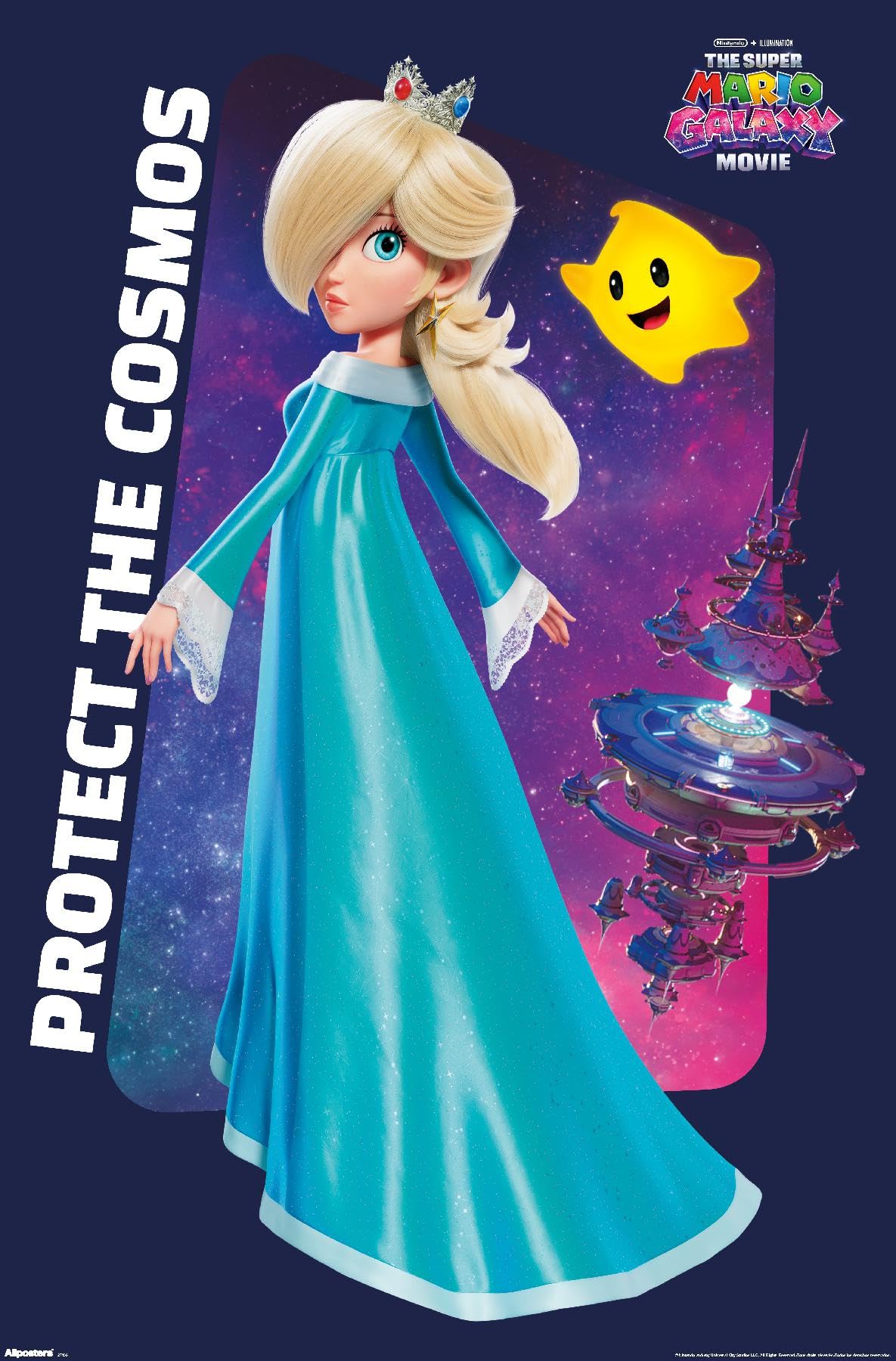 Nintendo The Super Mario Galaxy Movie (2026) - Rosalina Protect Wall Poster, 34L" x 22.4W", Premium Unframed Version - 2