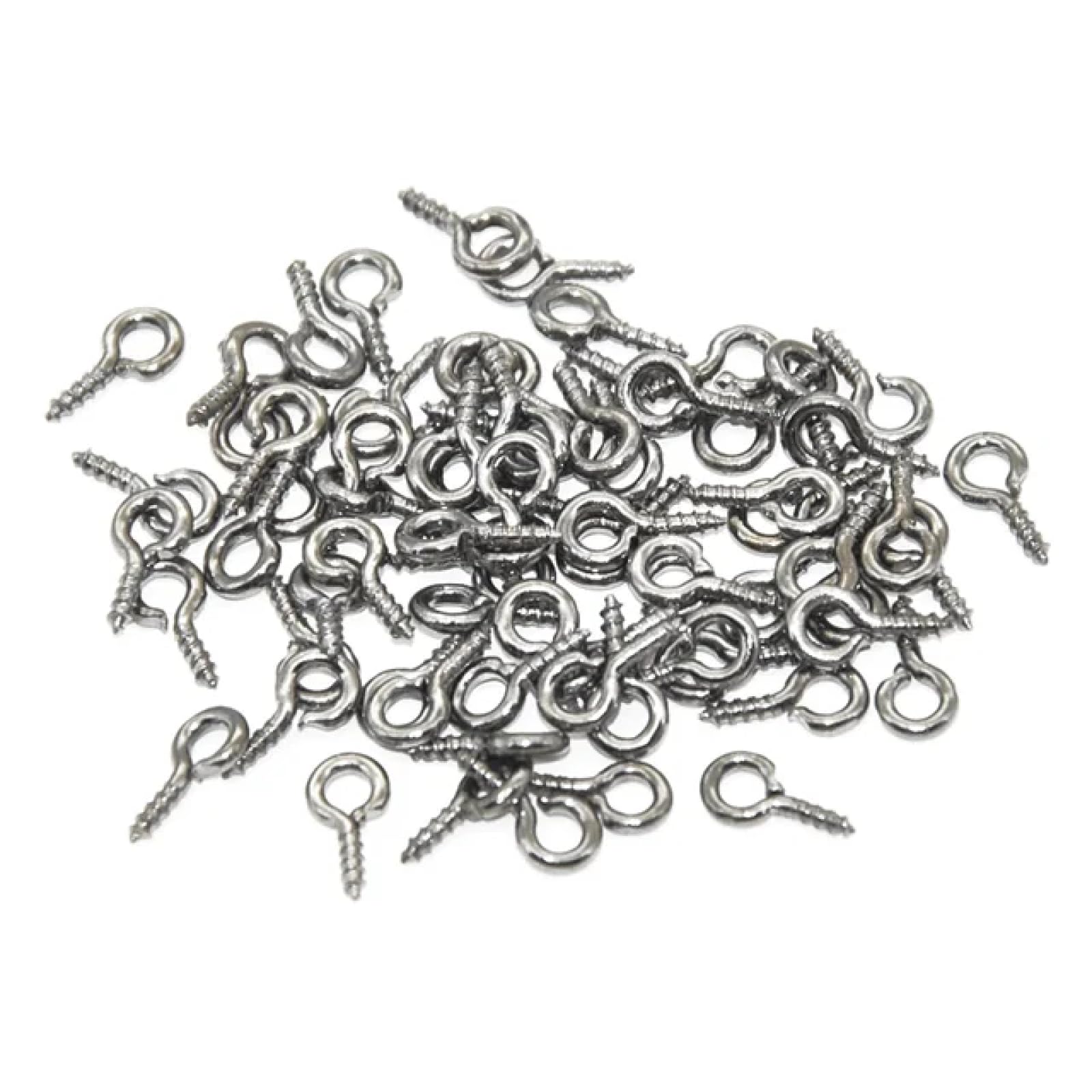 Crochets à œillets filetés pour fabrication bijoux lot de 200 vis œil noir
