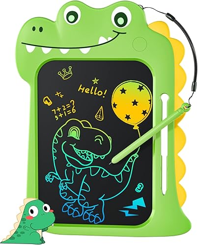 Tableta de escritura LCD para niños, tableta de dibujo de dinosaurio de 8.5 pulgadas, juguetes coloridos para niños, juguetes esenciales de viaje