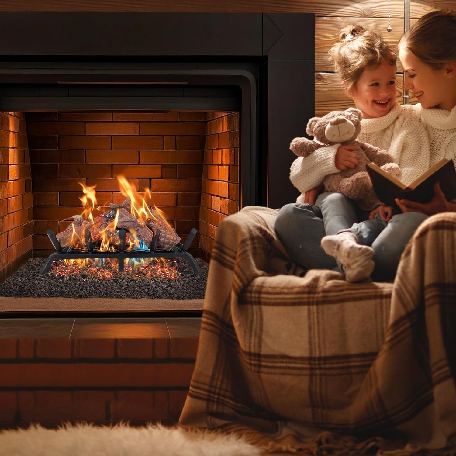 10 pezzi tronchi in ceramica per caminetto a bioetanolo, tronchi decorativi per camini a gas, elettrici, bioetanolo, tronchi artificiali senza fumo, a lunga durata, resistenti al calore, impilabili in