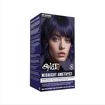 Splat Midnight Amethyst Semi Permanent Hair Dye Kit, 1 Application | With Deep Reconstructor Conditioner, Lasts 30 Washes, No Bleach Required, Vegan & Cruelty Free Hair Color