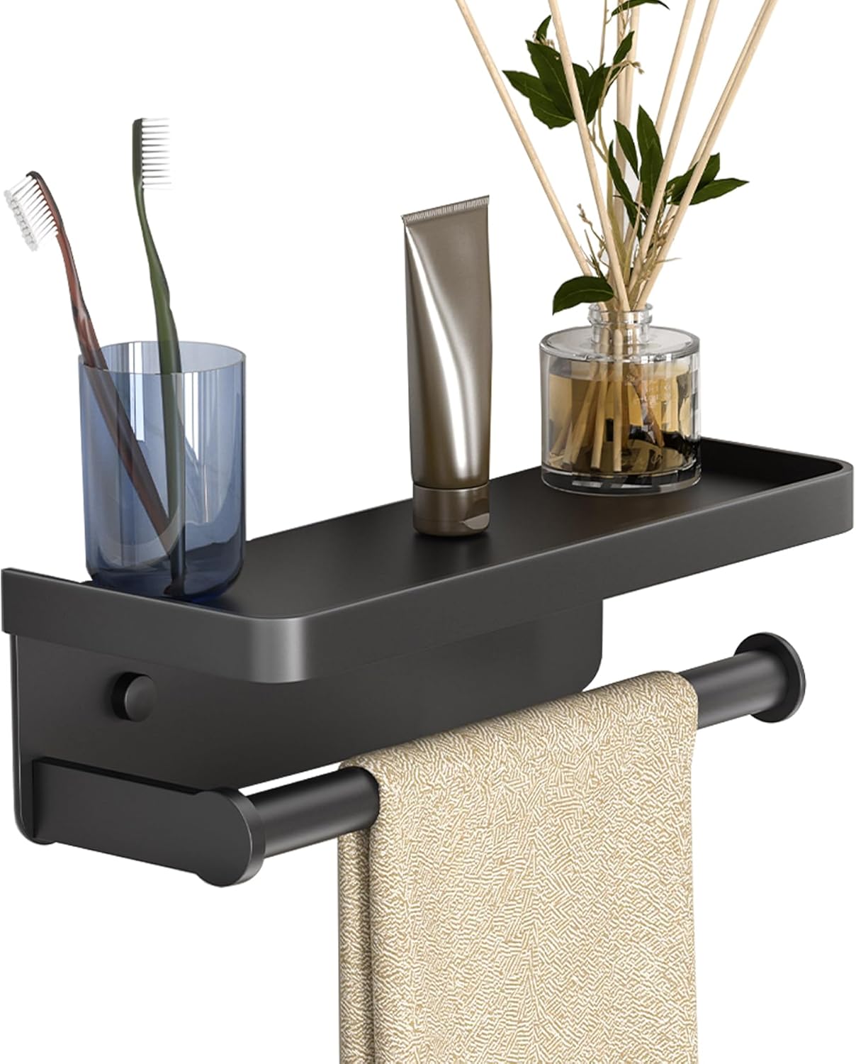 Amazon.com: Dr.DJ Toilet Paper Holder with Shelf, Paper Towel Holder ...