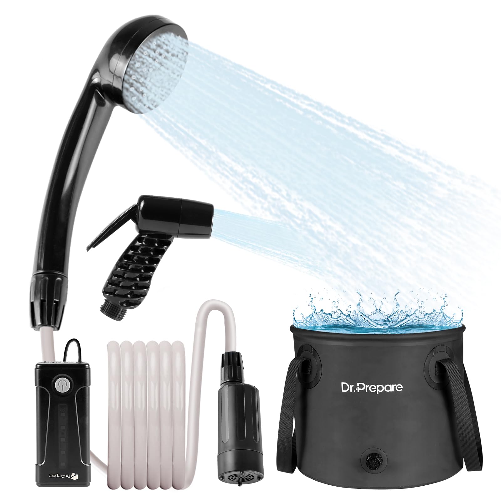Amazon.co.jp: Dr.prepare ポータブルシャワー アウトドア 2200mAh電池