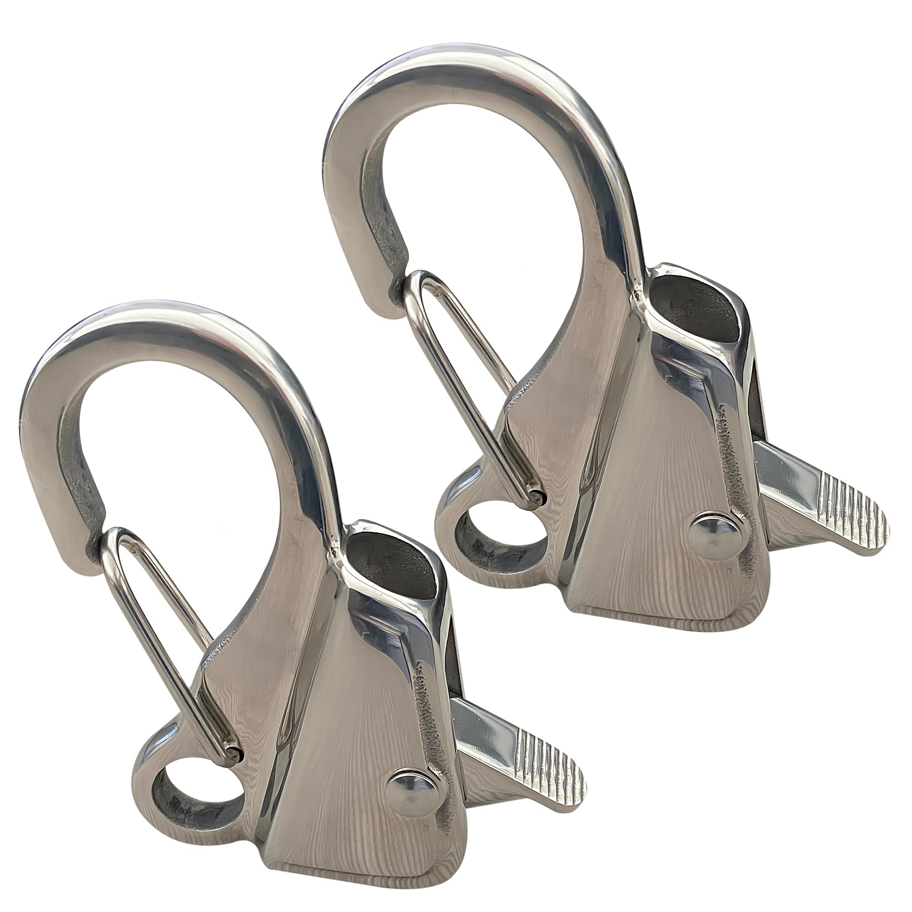 SEASAILBoat Anchor System 8000 lbs Hook 316L Stainless Steel with Quick Release Clip 316L Stainless Steel Boat Anchor Slide Knotless Hook antirust 2PCS