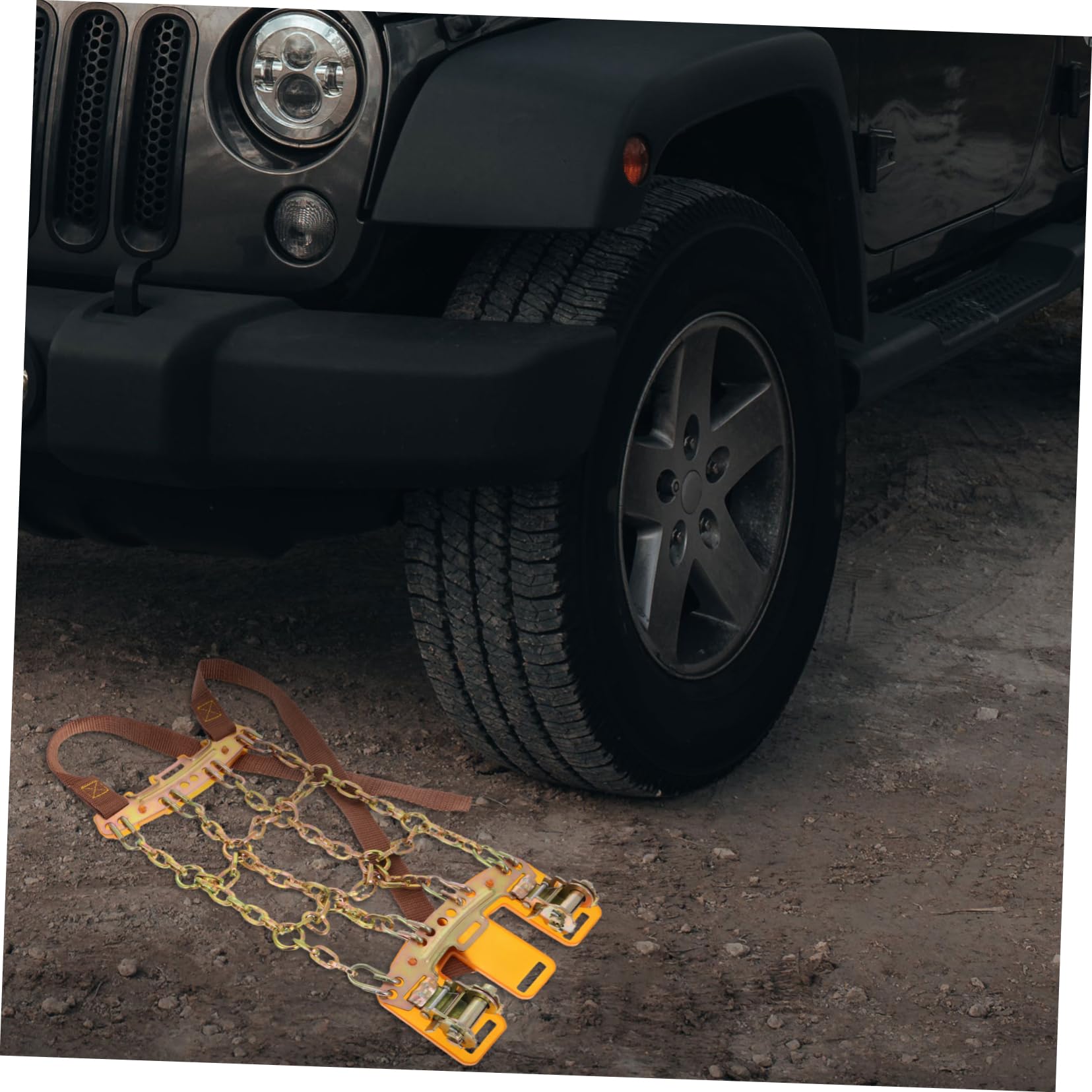 Gatuida Catene da Neve per Pneumatici Auto Suv, Catene Antiscivolo Portatili in Acciaio Design a Ninesquare, per Ghiaccio e Condizioni Stradali Complesse