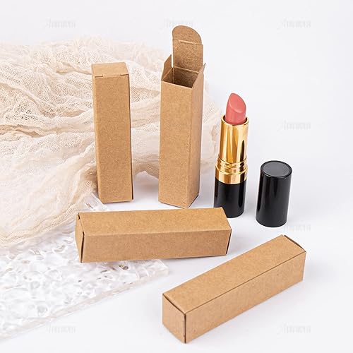 Miniatura 2 de AUEAR, Paquete de 50 cajas de papel kraft para pintalabios, cajas de labios vacíos de 3.35 x 0.79 x 0.79 pulgadas, rectángulo, bálsamo para