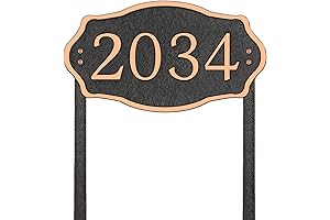 Custom House Number Sign for Ground - Personalized Address Sign for Yards and Lawns