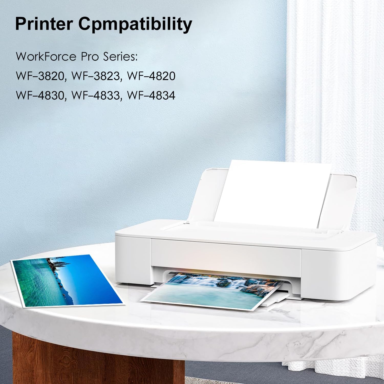 822xl Ink Cartridge Remanufactured Replacement for Epson 822XL 822 XL Ink Cartridges Use with WF-3820 WF-3823 WF-4820 WF-4830 WF-4833 WF-4834 Printer (3 Black Cyan Magenta Yellow)