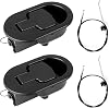 Nonley Heavy-Duty Metal Recliner Pull Handle Replacement with Cable, Universal Recliner Release Couch Handle Fits Most Major Chair Furniture (Exposed Cable Length 4.9inch)