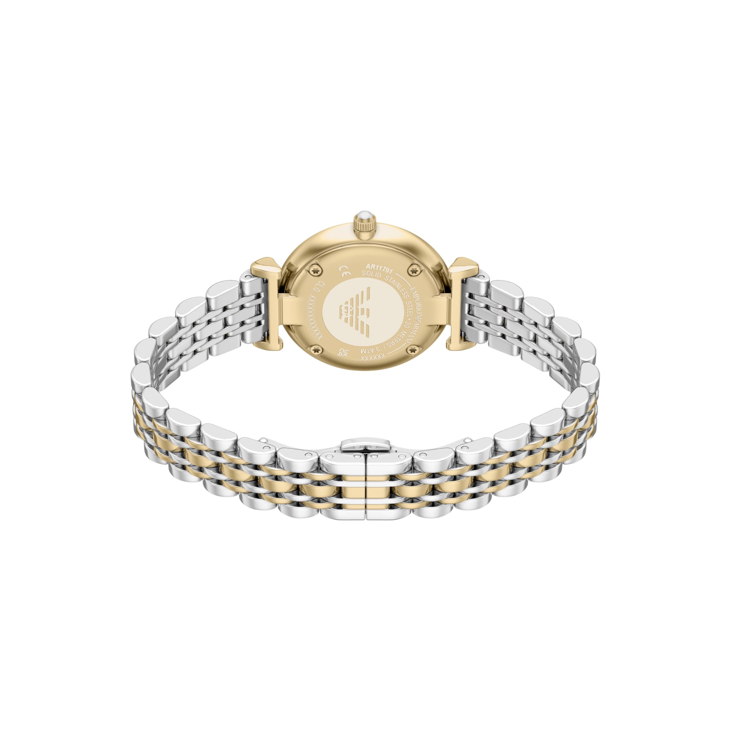 Emporio Armani Donna Orologio 32MM in acciaio inossidabile color oro, AR80086SET
