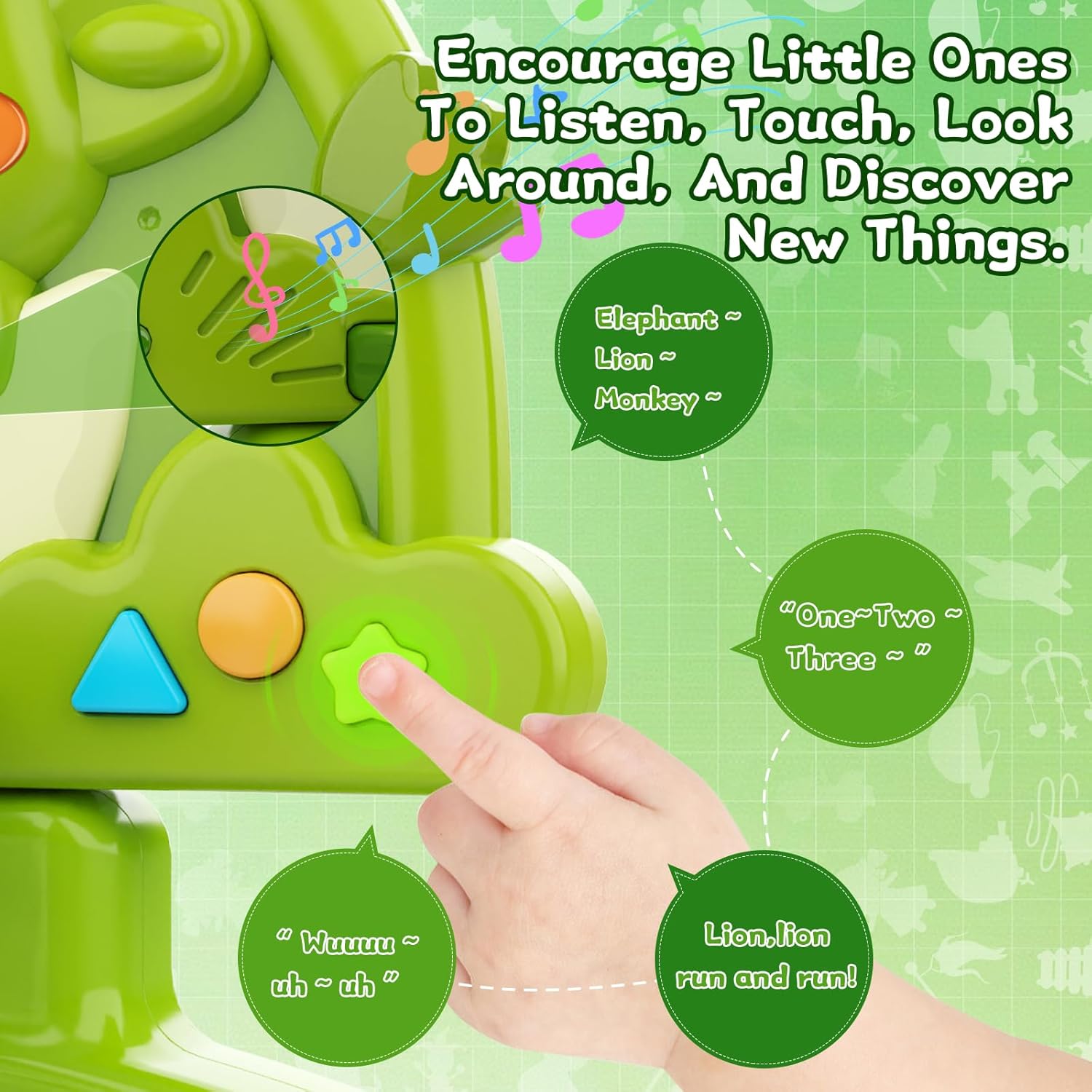 Toddler Basketball Hoop Soccer Goal for Kids 1-3, Baby Toys for 1 Year Old Boy Gifts, Kids Sports Toy with Light Sound Music, Baby Interactive Toys for Christmas Birthday Gifts for Boy Girls