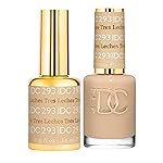 DND DC Gel Polish Set, Beige Nude Collection, UV/LED Gel Polish and Air Dry Nail Lacquer, Matching Chip-Free Polish Duo, 293 Tres Leches, 0.5 Fl Oz