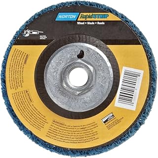 Norton 07660704015 6 Pack Rapid Strip Non-Woven Grinding Wheel, 4-1/2 Diameter, 5/8-11 Arbor Hub, Grit Coarse