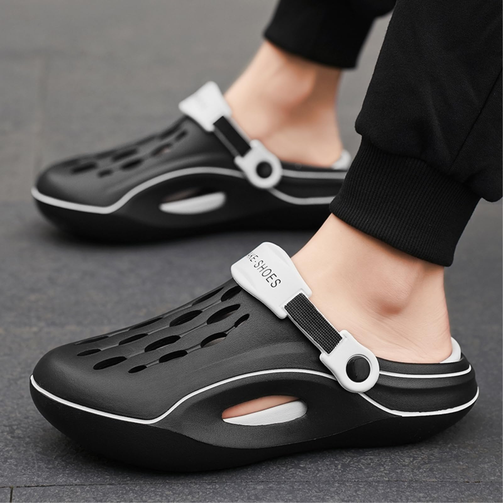 WANGSHUO Letnie kapcie unisex Eva Clogs Slides, wygodne oddychające sandały, wsuwane buty na co dzień na plażę do ogrodu na zewnątrz codzienne noszenie