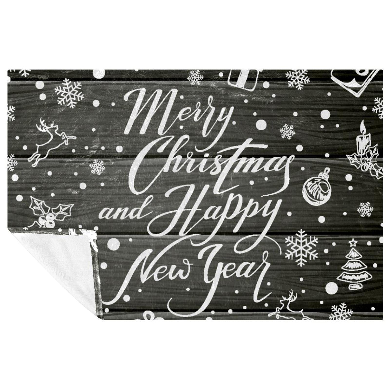 Couverture douce Merry Christmas plaid réconfortant pour des moments en famille