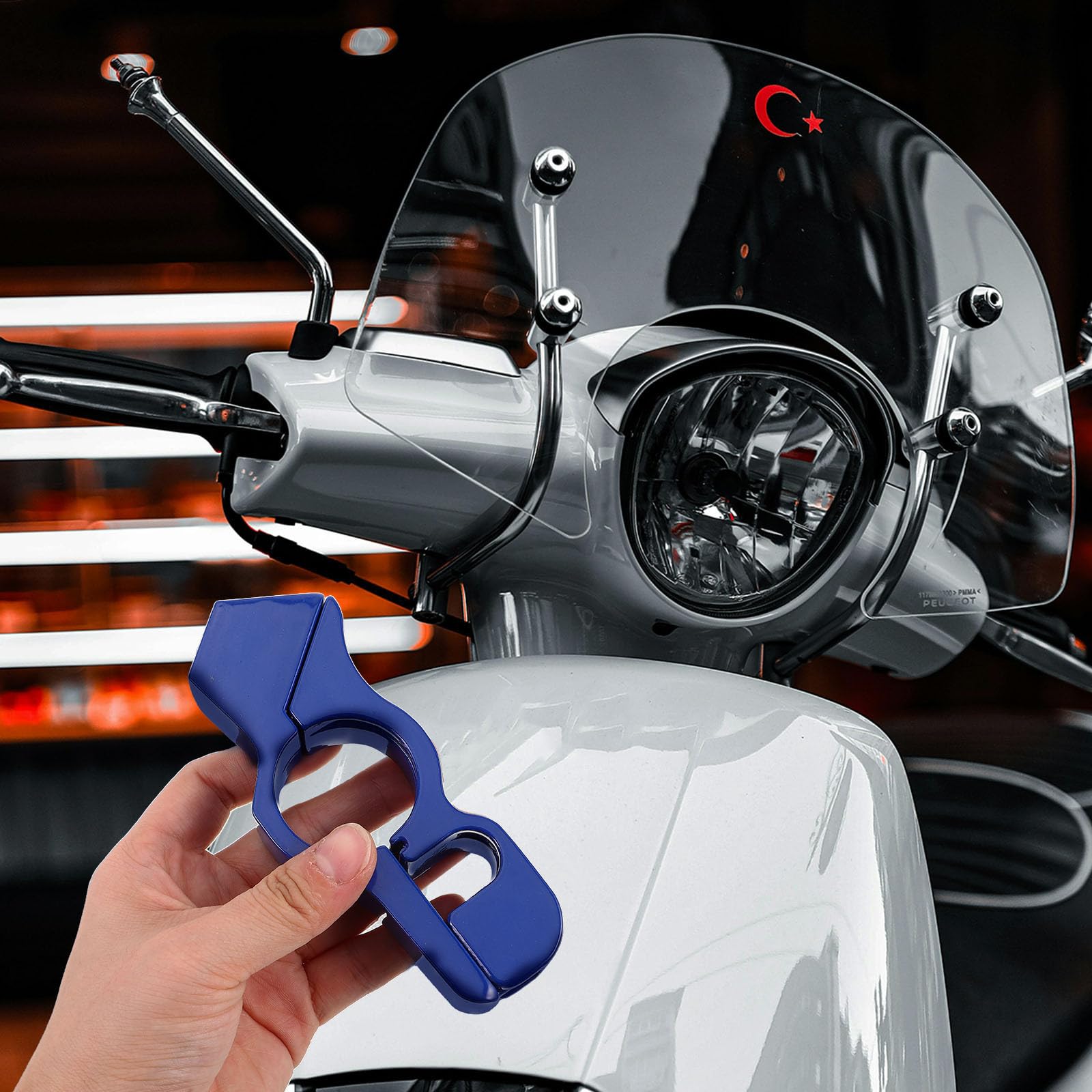INOOMP 2piezas Cerradura Antirrobo de Motocicleta Cerradura de Acelerador de Motocicleta de Freno de Scooter Eléctrico Seguro para Ciclomotores y Motos de Cross