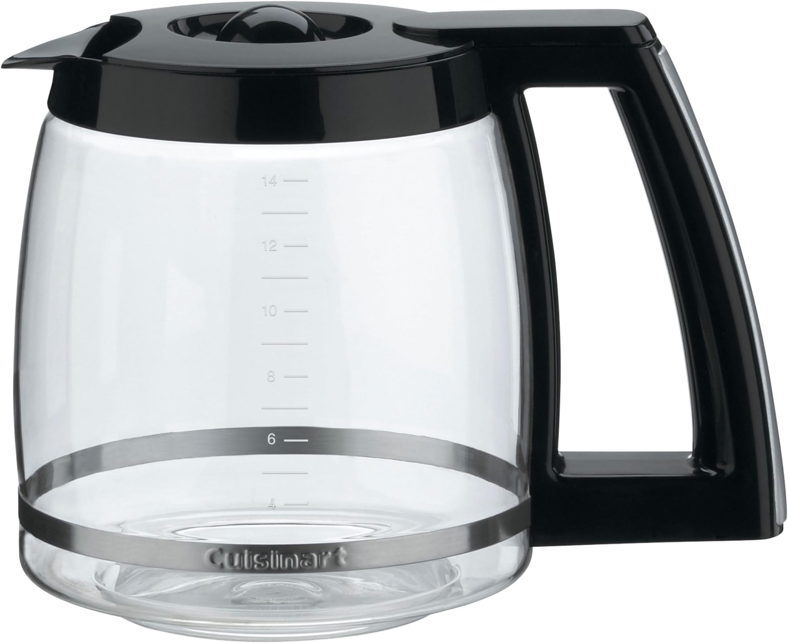 14-Cup Replacement Glass Carafe, Black