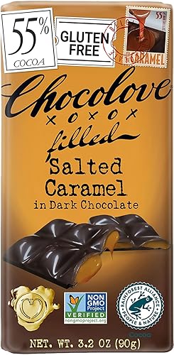 Chocolove Caramelo salado en chocolate negro 32 onzas