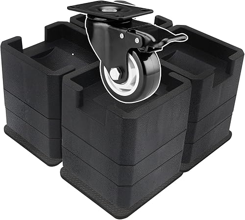 MYMULIKE Elevadores de cama, elevadores de cama de 3 pulgadas para rueda, altura ajustable de 2 o 3 pulgadas, resistente, 6000 libras, elevadores de