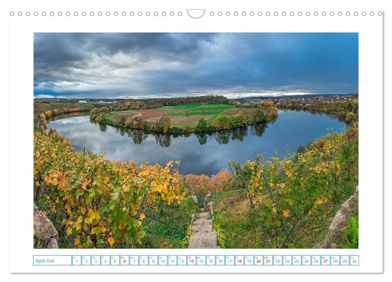 Naturwunder - Deutschlands Flussschleifen (Wandkalender 2025 DIN A3 quer), CALVENDO Monatskalender: Flussscheifen - Phänomene der Natur (CALVENDO Orte)