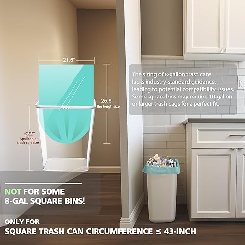 Miniatura 2 de Bolsas de basura biodegradables de 8 galones, bolsas de basura AYOTEE de 8 galones, bolsa de basura mediana compostable, bolsa a prueba de fugas sin