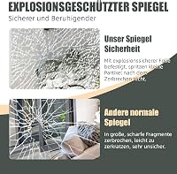 AUFHELLEN Teljes Alakos Tükör 165x60 cm Fekete Fém Kerettel - Falra Akasztható HD Álló Tükör Hálószobába, Nappaliba és Öltözőbe 7