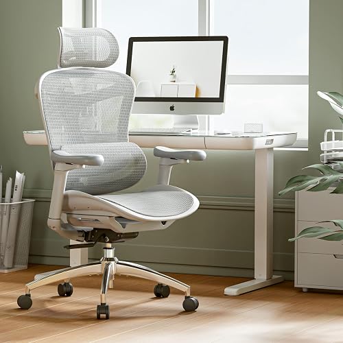 SIHOO Doro C300 Ergonomic Office Chair with Ultra Soft 3D Armrests, Dynamic Lumbar Support for Home Office Chair, Adjustable Backrest Desk Chair (White) - 2