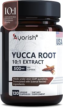 Yucca Root Capsules 500mg 120 Count Yucca Root Extract 101 Herbal Supplement Plant Based Botanical Capsules Vegan Non GMO Herbal Extract Capsules