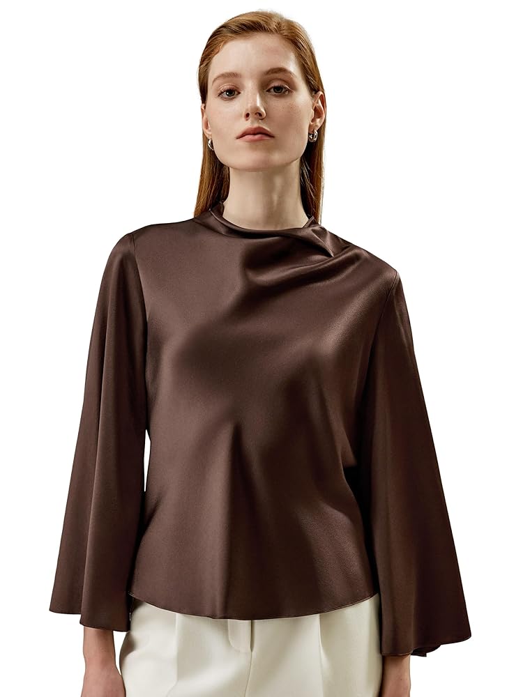 みろく Alma cachecoeur tops LilySilk Womens Silk Blouse Ladies Mulberry Silk Shirt with