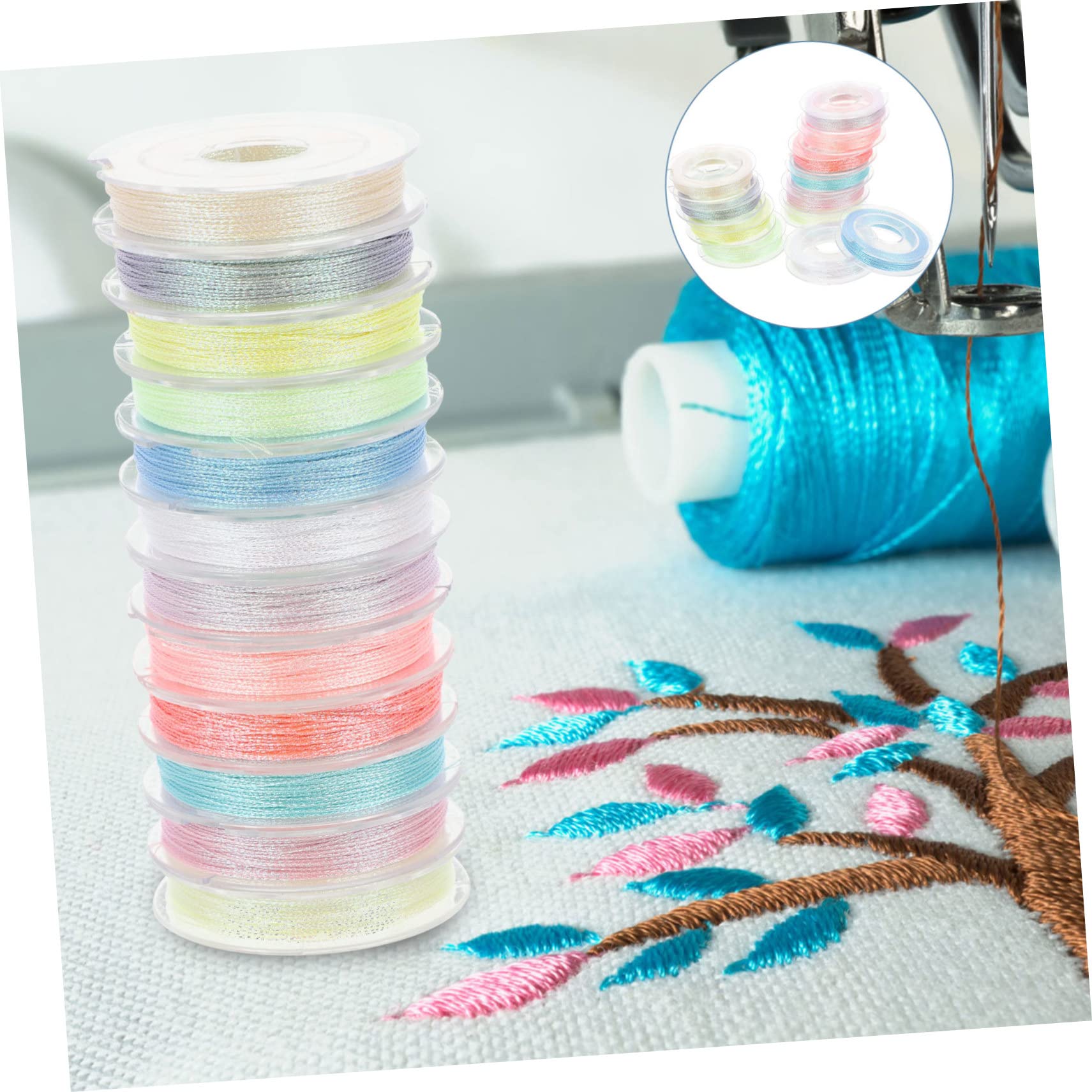DOITOOL 3 Series Hilo De Bordar Luminiscente De Hilo De Coser Para Y Manualidades De Costura Multi Funcional Para Cross Stitching Y Decoración 12 * 3