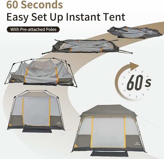 Carpa Camping Naturehike Cape para 4 Personas miniatura 3