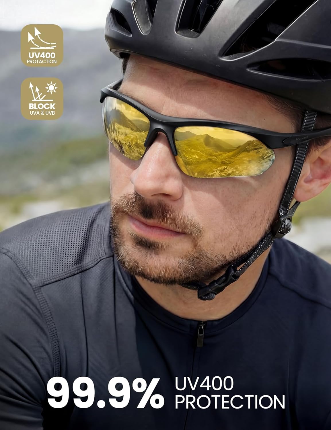 Lamicall Bike Motorcycle Phone Mount + 22g Polarized Sports Sunglasses for Men Women