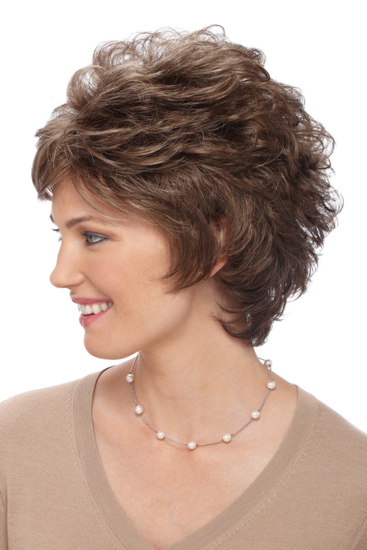 Estetica Design KATIE SHORT LAYERED CUT W/SOFT BANG. Womens Wig R4-8 Color