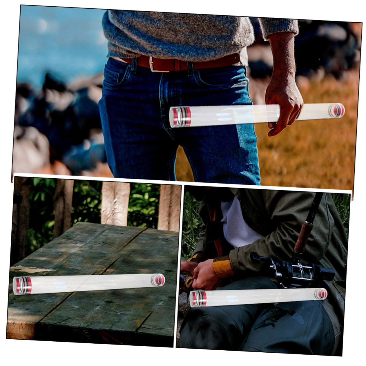 BESPORTBLE Fishing Floats Tube Acrylic Float Compact Storage for Ideal for Camping Fishing