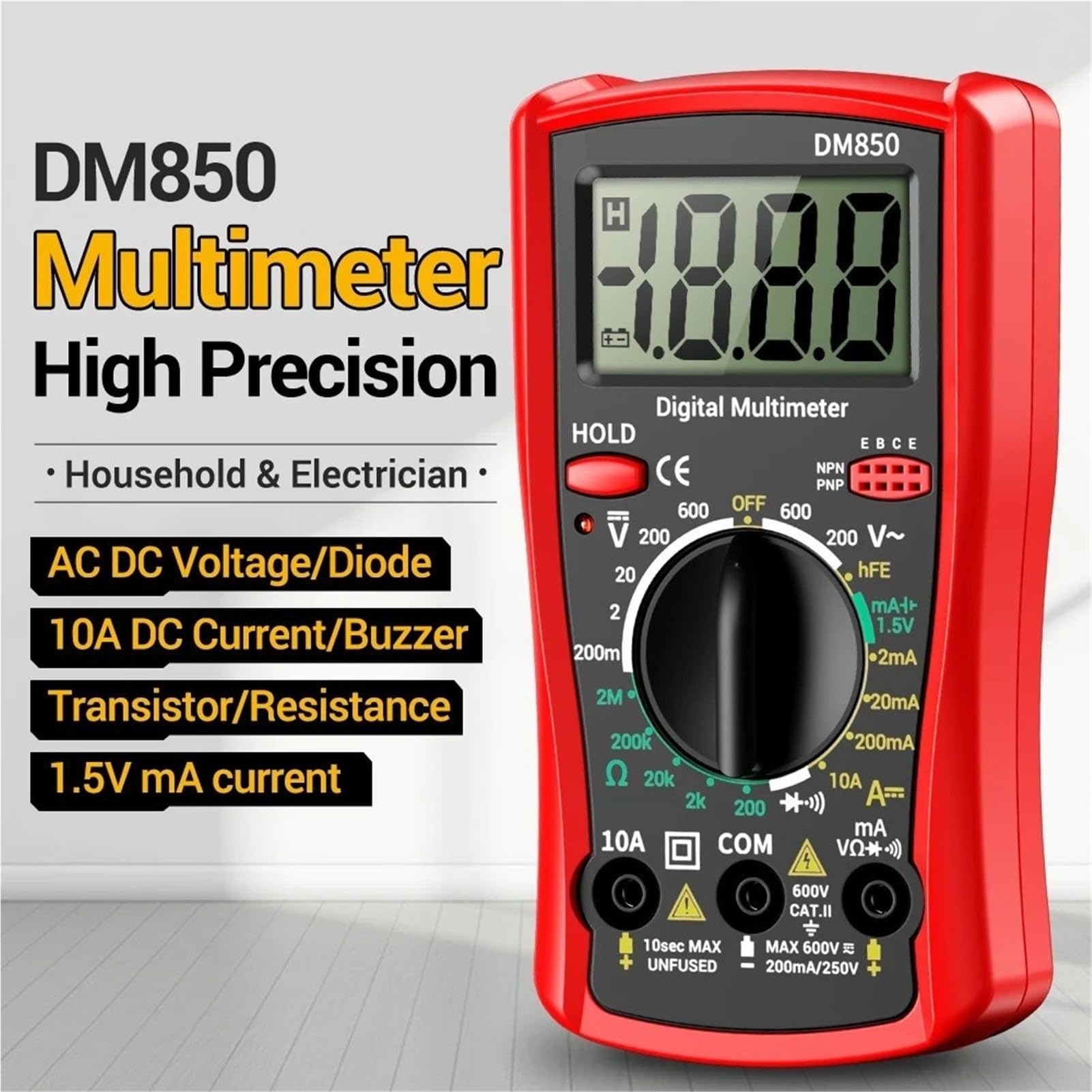 Digitalmultimeter 1999. Zählt AC/DC-Stromspannung
