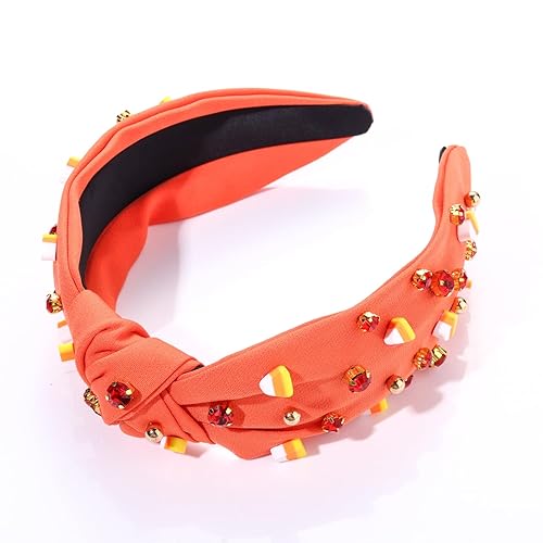 Miniatura 2 de Diademas de Halloween para mujer, accesorios de Halloween, diadema anudada con cuentas de truco o trato, diadema anudada con diamantes de imitación,