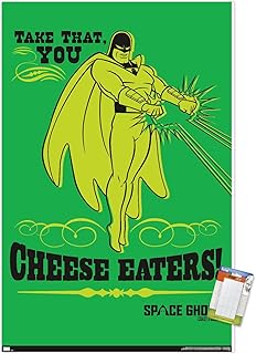 Trends International Space Ghost Coast to Coast - Cheese Eaters Wall Poster, 22.4L x 14.7W, Premium Poster & Mount Bundle