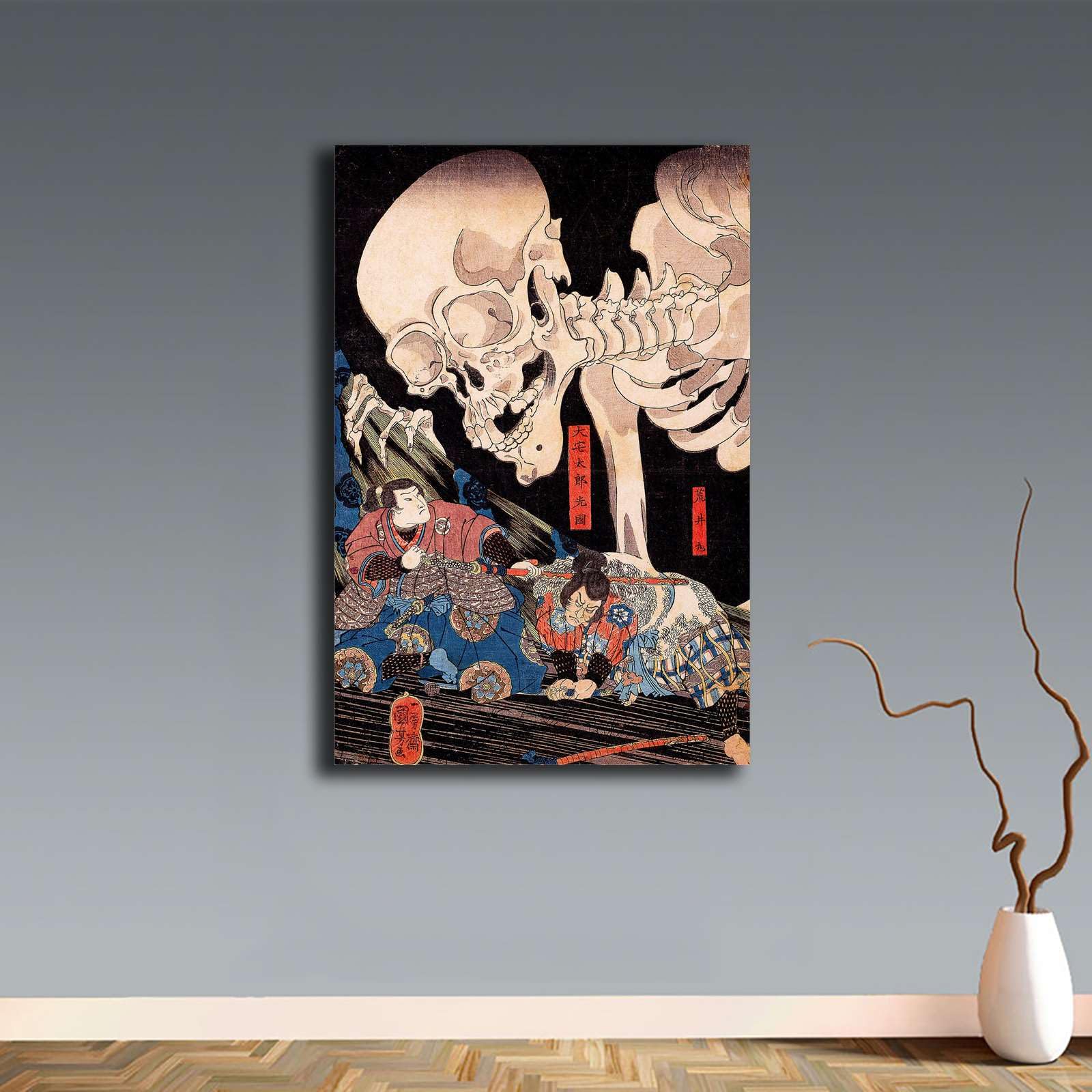 Amazon.com: Chen Lin Canvas Art Posters Utagawa Kuniyoshi Skeleton