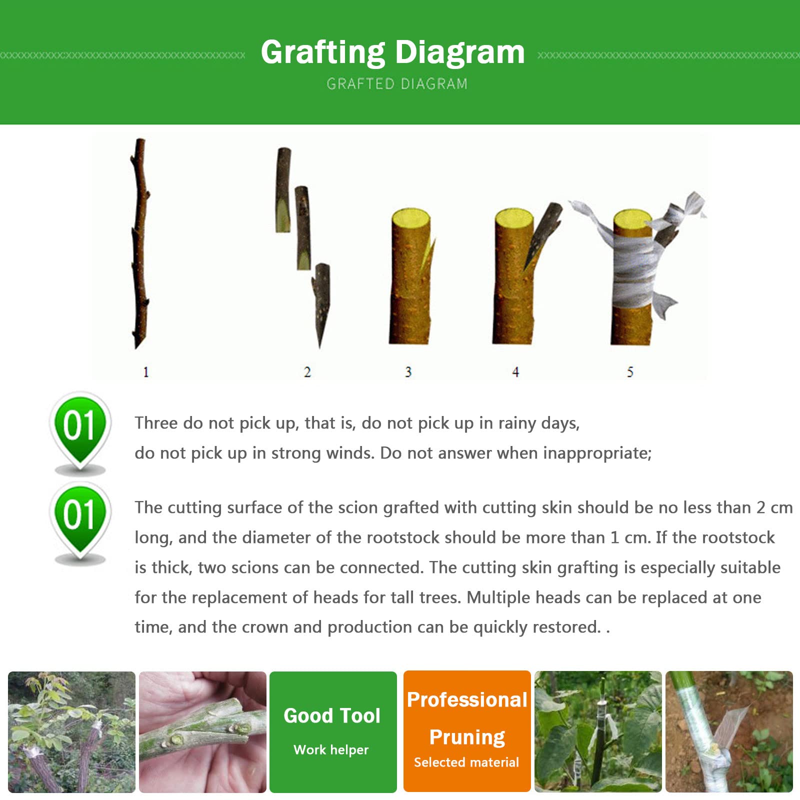 Forbici da Innesto Attrezzi del Giardino, Professionale Giardino Innesto Kit per Efficiente Potatura e Innesto con 1 Lama Extra e Innesto Nastro Utensile da Taglio per Alberi da Frutto/Pianta/Ramo