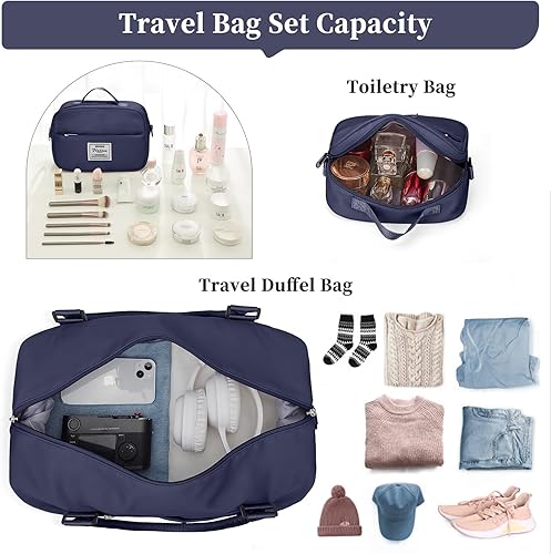 Miniatura 2 de Bolsas de fin de semana para mujer, bolsa de viaje para artículos personales con compartimento para zapatos, bolsa de viaje con bolsillo para ropa