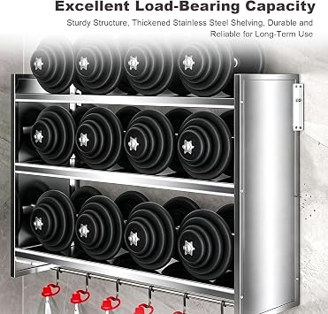 Stainless Steel Kitchen Wall Cabinet, Multi-Layer Storage Organizer Rack with Sliding Translucent Doors, Hanging Shelf for Kitchen Bathroom Garage Balcony(120x32x71cm/47x13x28in)