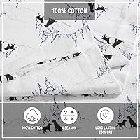 Vista 52 de Eddie Bauer - Full Sheets, Cotton Flannel Bedding Set, Brushed For Extra Softness, Cozy Home Decor (Dog Friends, Full)