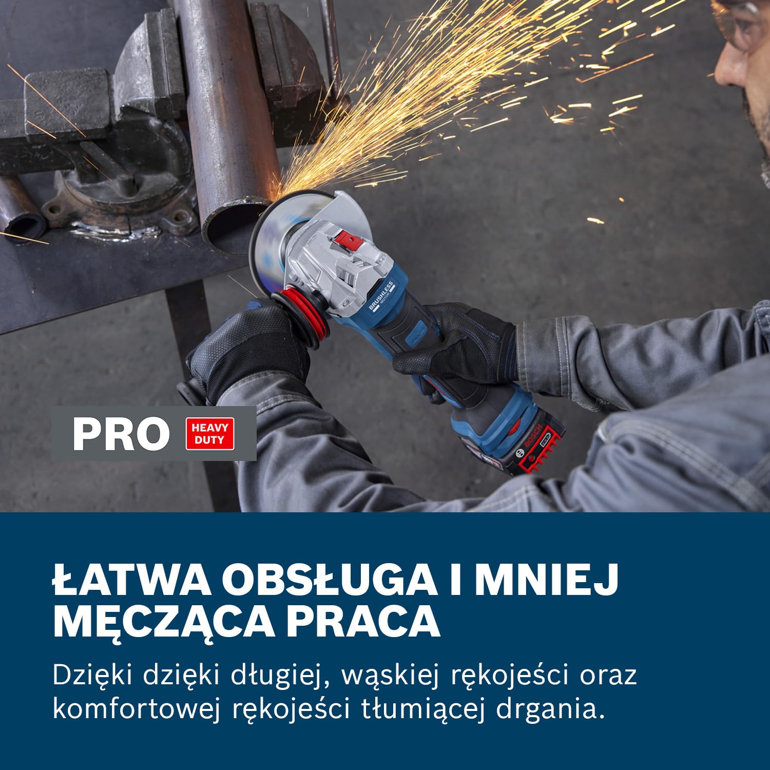 Bosch PRO 18V System Akumulatorowa szlifierka kątowa GWS18V-11PS (walizka L-BOXX)